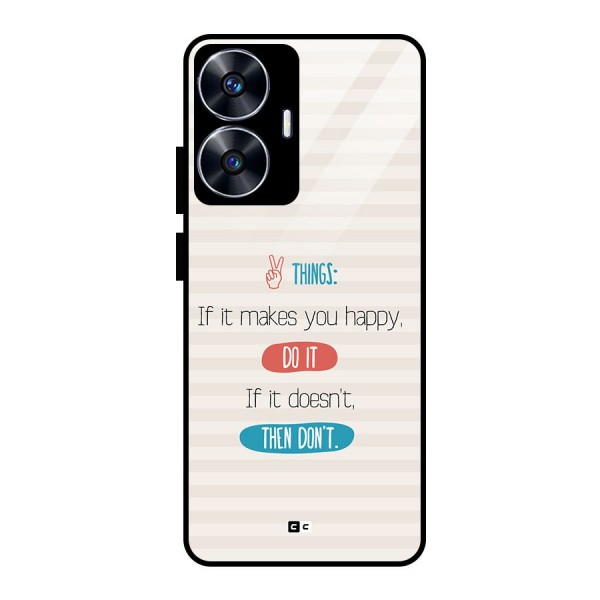 Think Then Glass Back Case for realme C55