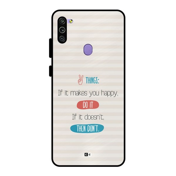 Think Then Metal Back Case for Galaxy M11