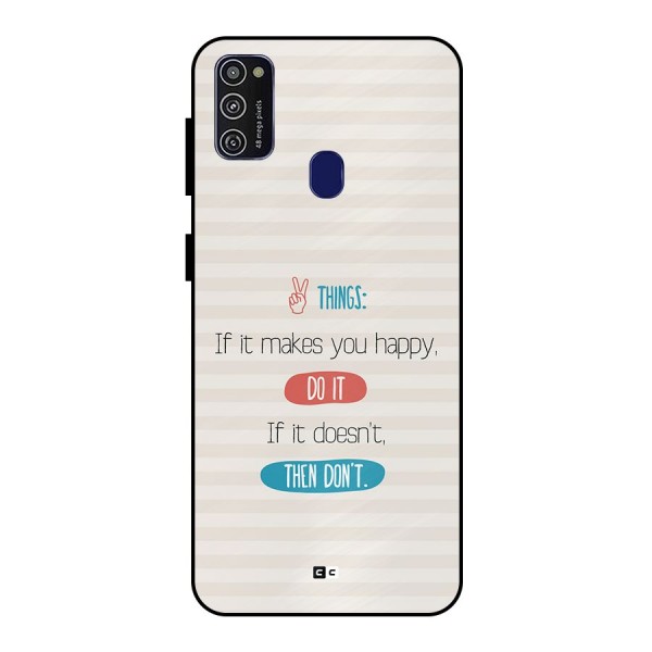 Think Then Metal Back Case for Galaxy M21