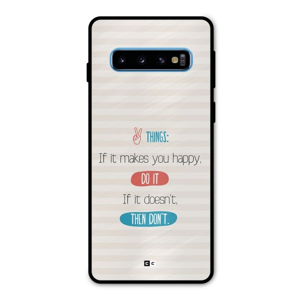 Think Then Metal Back Case for Galaxy S10