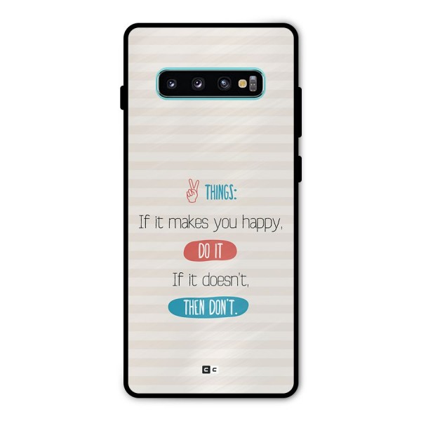 Think Then Metal Back Case for Galaxy S10 Plus