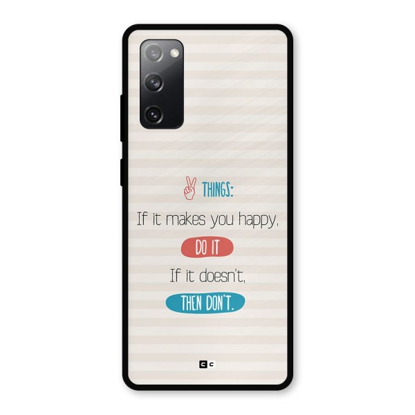 Think Then Metal Back Case for Galaxy S20 FE 5G