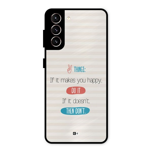 Think Then Metal Back Case for Galaxy S21 5G