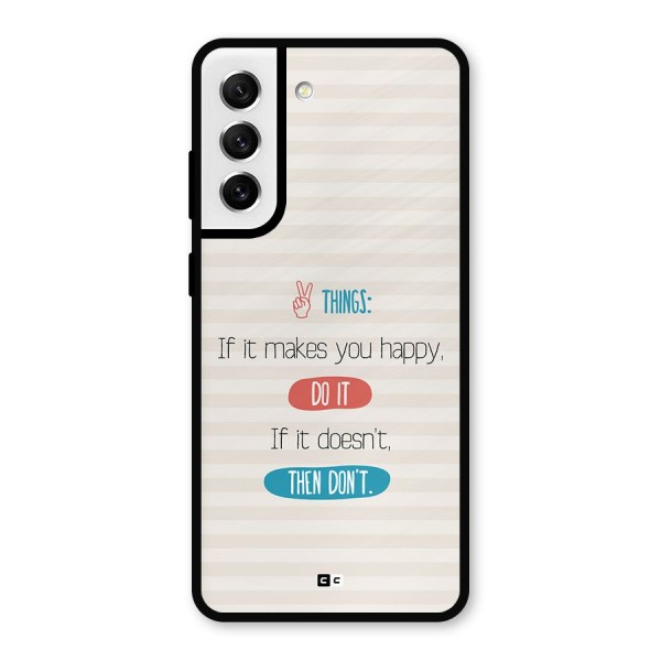 Think Then Metal Back Case for Galaxy S21 FE 5G