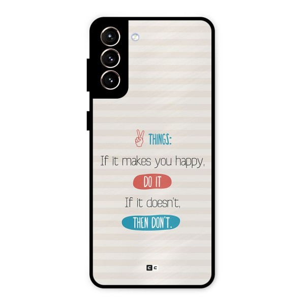 Think Then Metal Back Case for Galaxy S21 Plus