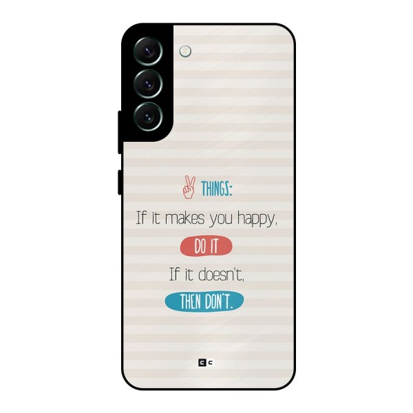 Think Then Metal Back Case for Galaxy S22 Plus 5G