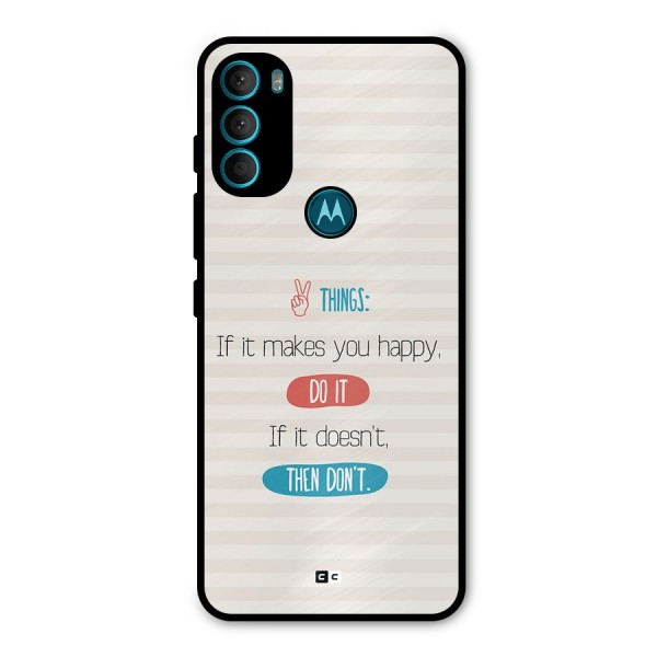 Think Then Metal Back Case for Moto G71 5G