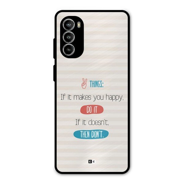 Think Then Metal Back Case for Moto G82