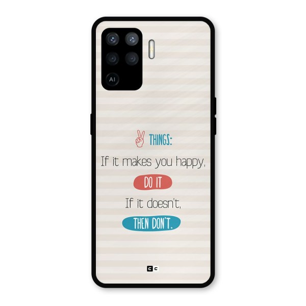 Think Then Metal Back Case for Oppo F19 Pro