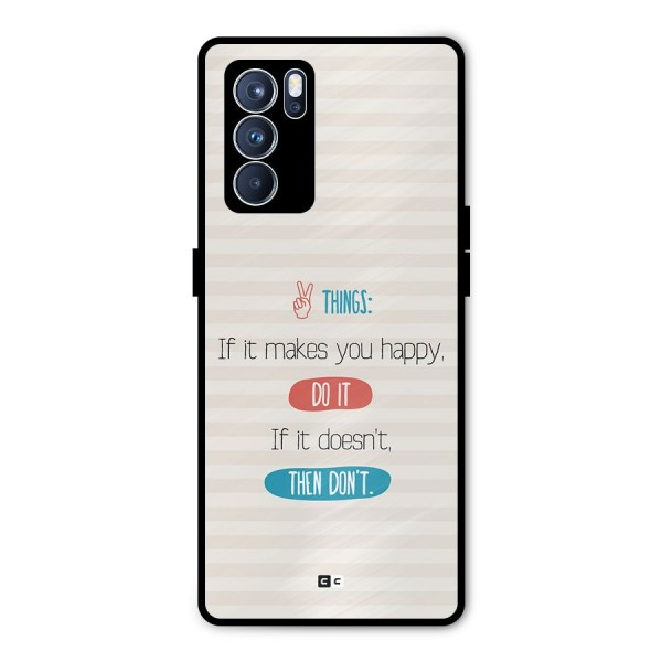 Think Then Metal Back Case for Oppo Reno6 Pro 5G