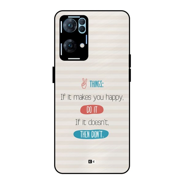 Think Then Metal Back Case for Oppo Reno7 Pro 5G