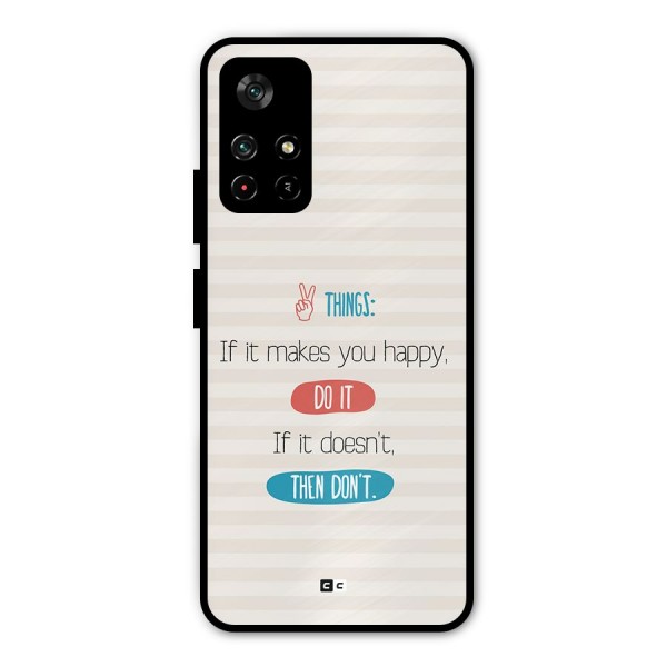 Think Then Metal Back Case for Poco M4 Pro 5G