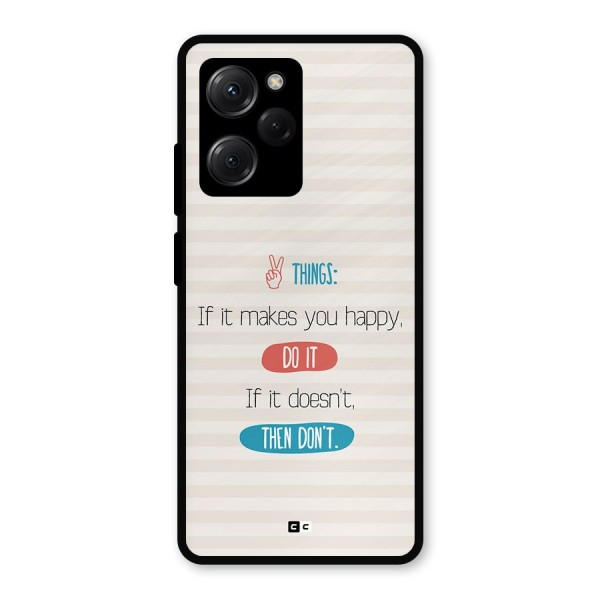 Think Then Metal Back Case for Poco X5 Pro