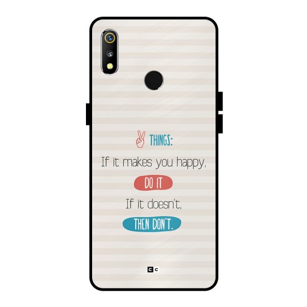 Think Then Metal Back Case for Realme 3