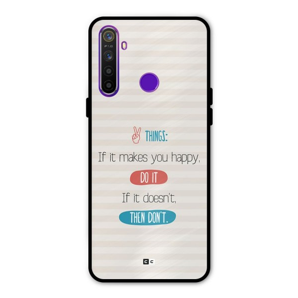 Think Then Metal Back Case for Realme 5