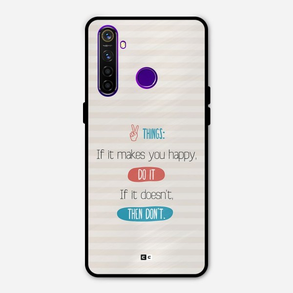 Think Then Metal Back Case for Realme 5 Pro