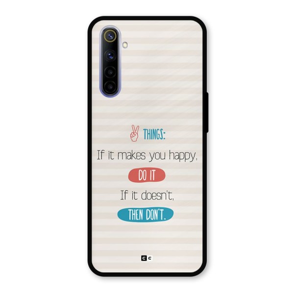 Think Then Metal Back Case for Realme 6