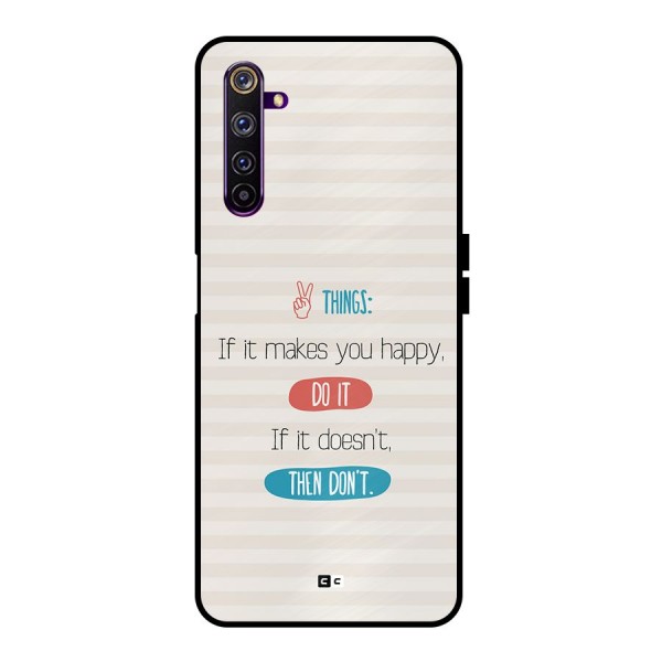 Think Then Metal Back Case for Realme 6 Pro