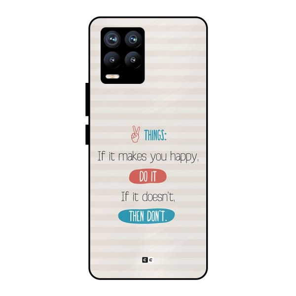 Think Then Metal Back Case for Realme 8