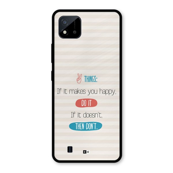 Think Then Metal Back Case for Realme C11 2021