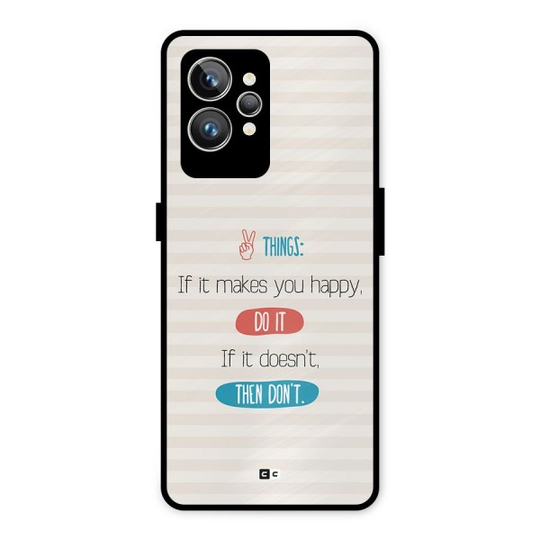 Think Then Metal Back Case for Realme GT2 Pro