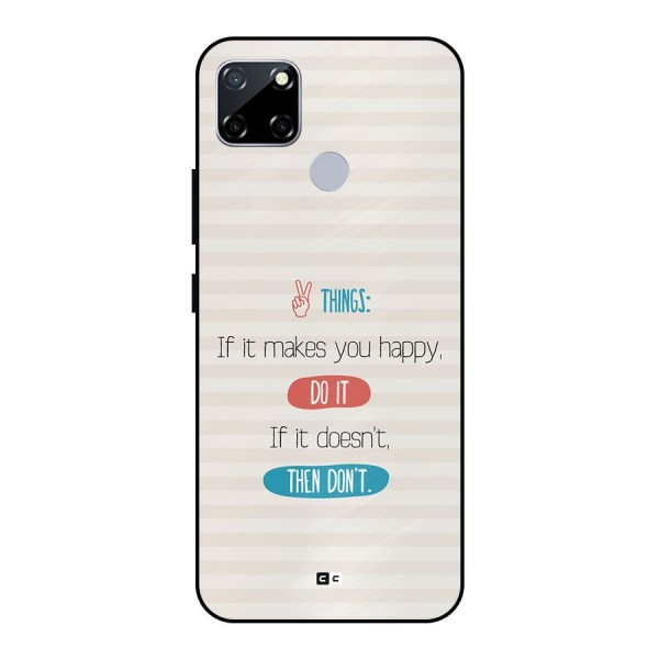 Think Then Metal Back Case for Realme Narzo 20