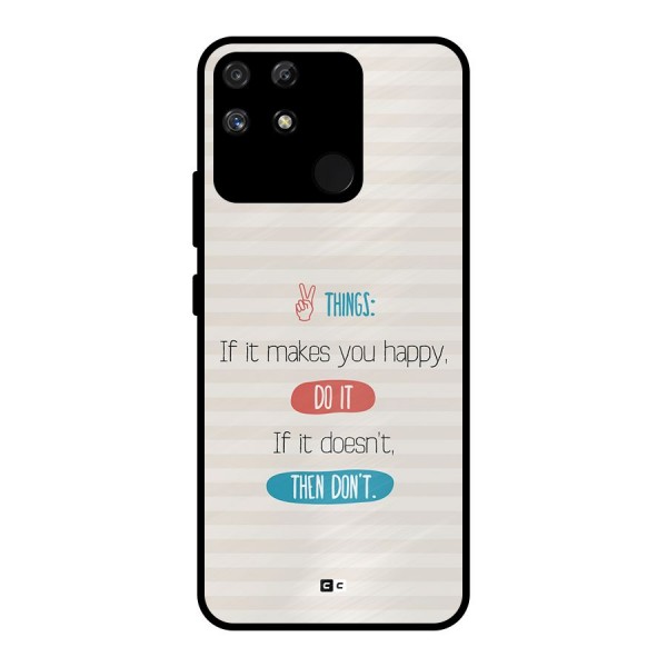 Think Then Metal Back Case for Realme Narzo 50A