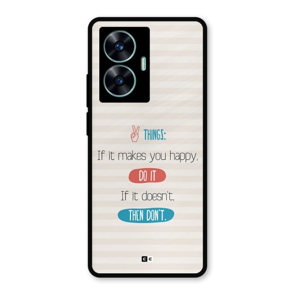 Think Then Metal Back Case for Realme Narzo N55