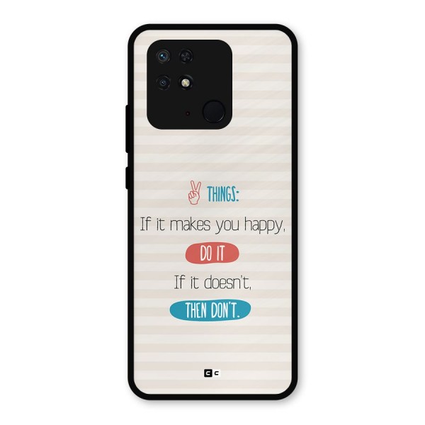 Think Then Metal Back Case for Redmi 10