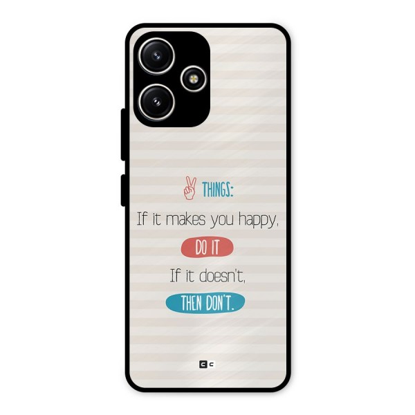 Think Then Metal Back Case for Redmi 12 5G