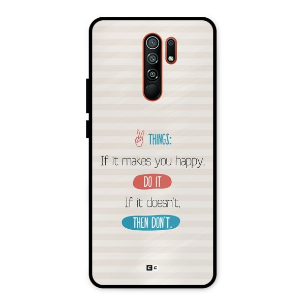 Think Then Metal Back Case for Redmi 9 Prime