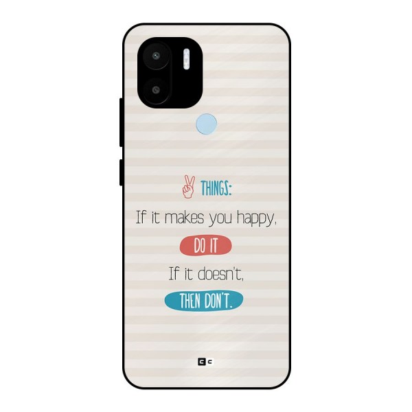 Think Then Metal Back Case for Redmi A1 Plus