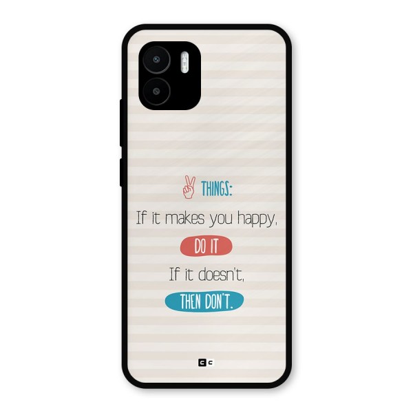 Think Then Metal Back Case for Redmi A2