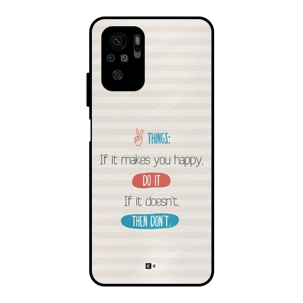 Think Then Metal Back Case for Redmi Note 10