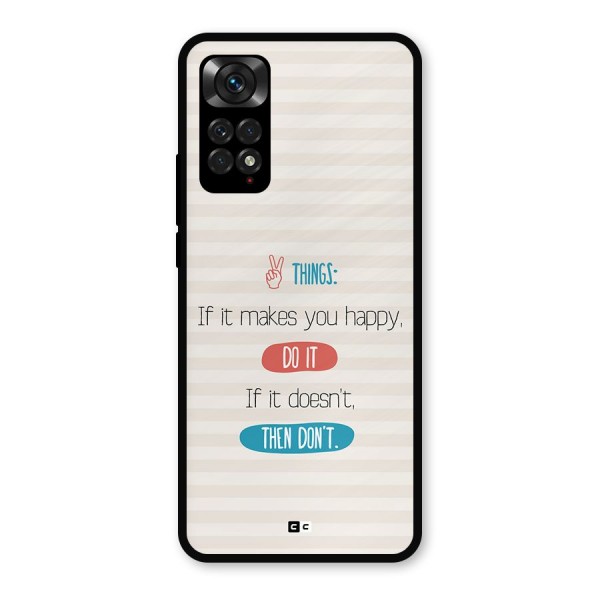 Think Then Metal Back Case for Redmi Note 11