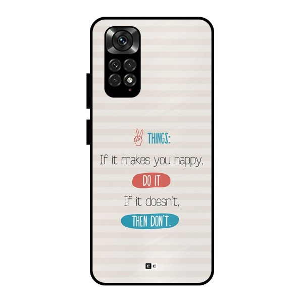 Think Then Metal Back Case for Redmi Note 11 Pro