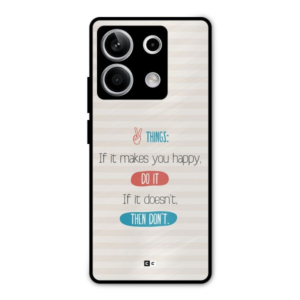 Think Then Metal Back Case for Redmi Note 13 5G