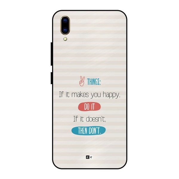 Think Then Metal Back Case for Vivo V11 Pro