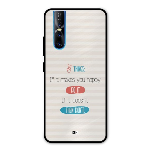 Think Then Metal Back Case for Vivo V15 Pro