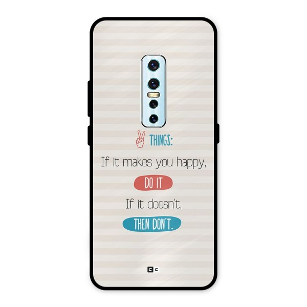 Think Then Metal Back Case for Vivo V17 Pro