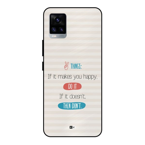 Think Then Metal Back Case for Vivo V20 2021