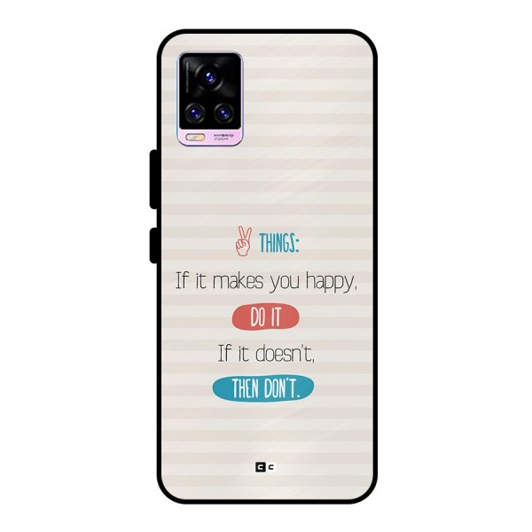 Think Then Metal Back Case for Vivo V20 Pro