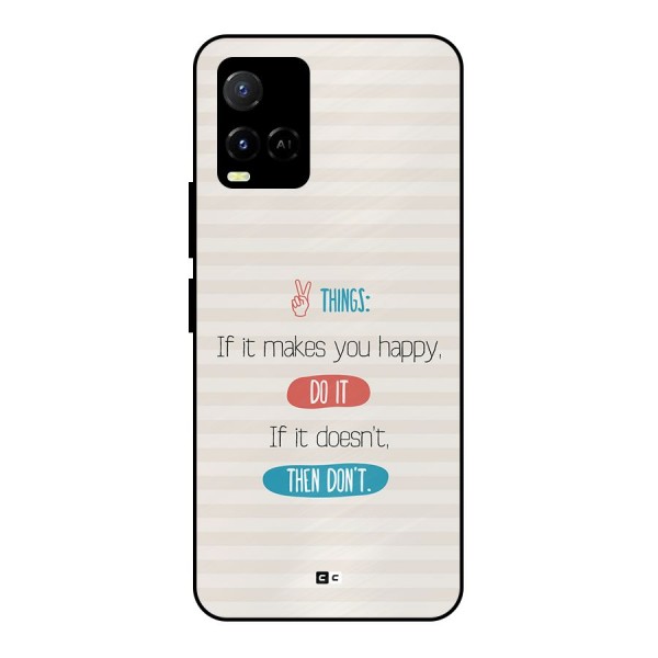 Think Then Metal Back Case for Vivo Y21 2021