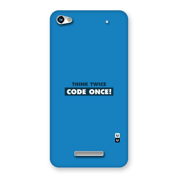 Think Twice Code Once Back Case for Micromax Hue 2