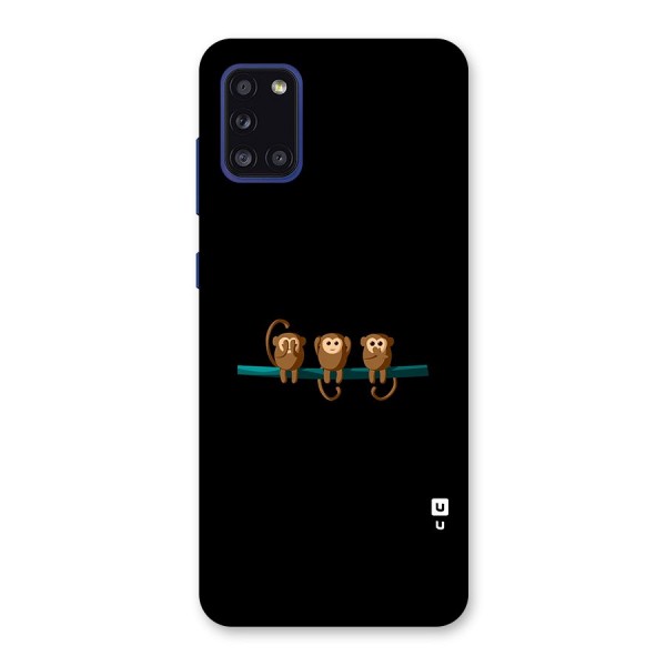 Three Cute Monkeys Back Case for Galaxy A31