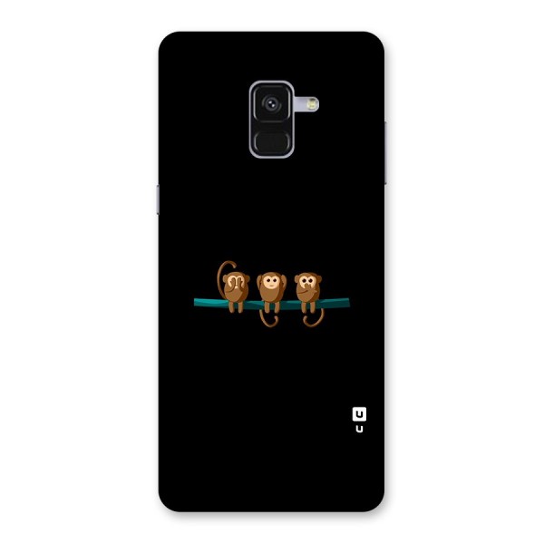 Three Cute Monkeys Back Case for Galaxy A8 Plus