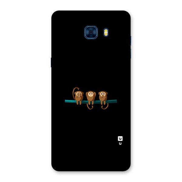 Three Cute Monkeys Back Case for Galaxy C7 Pro