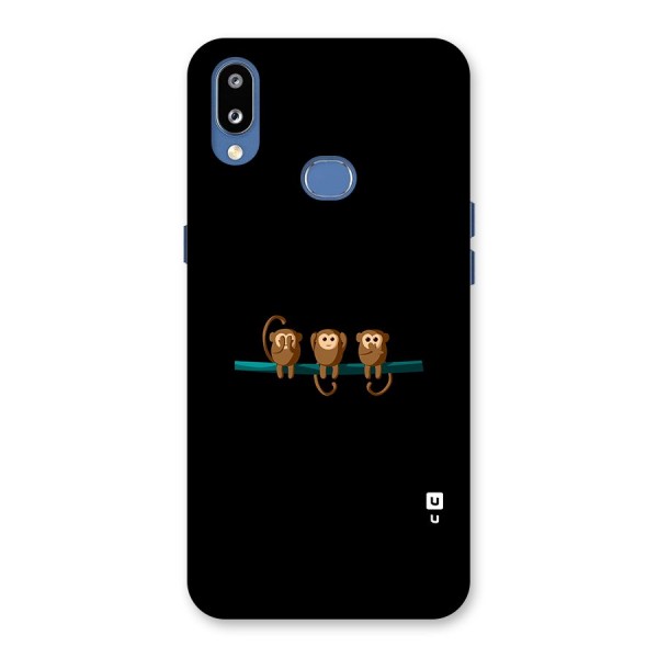 Three Cute Monkeys Back Case for Galaxy M01s