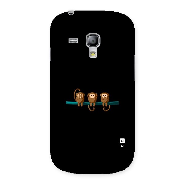 Three Cute Monkeys Back Case for Galaxy S3 Mini