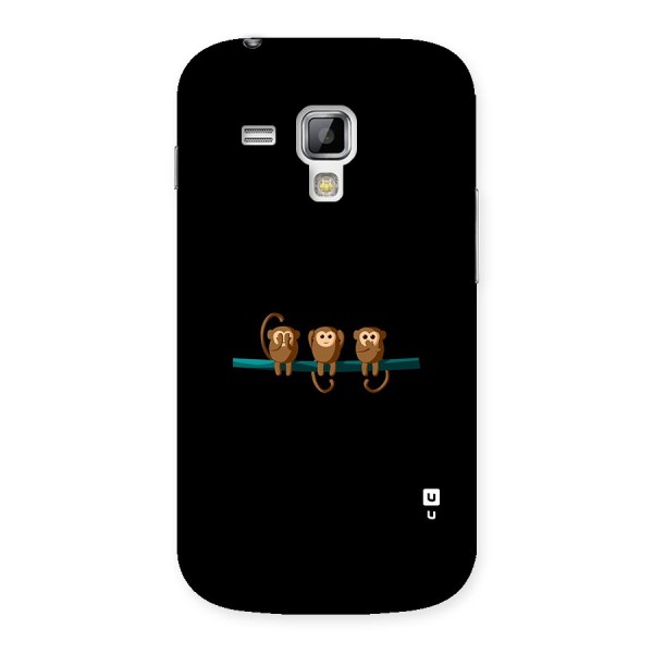 Three Cute Monkeys Back Case for Galaxy S Duos